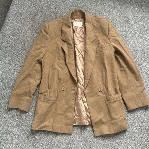 Vintage Pendleton Wool Blaze Size 10 Made in Portland Oregon Tan Shoulder Pads